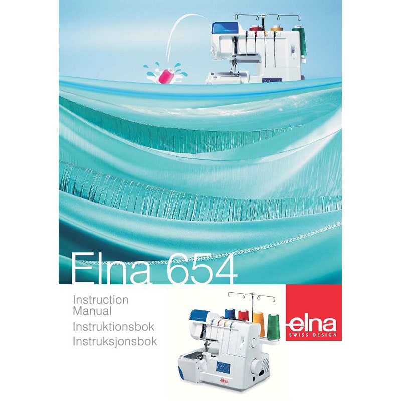Instruction Manual - Elna 654 Overlocker Front-Page