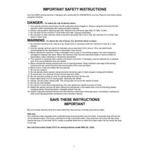 Instruction Manual - Elna 6600 Front-Page