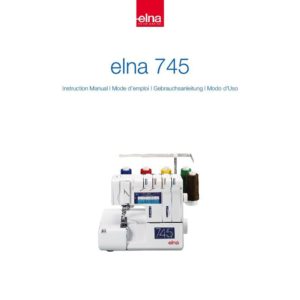 Instruction Manual - Elna 745 Overlocker Front-Page