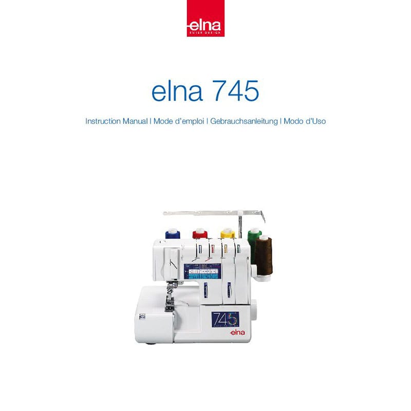 Instruction Manual - Elna 745 Overlocker Front-Page