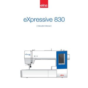 Instruction Manual - Elna eXpressive 830 Front-Page