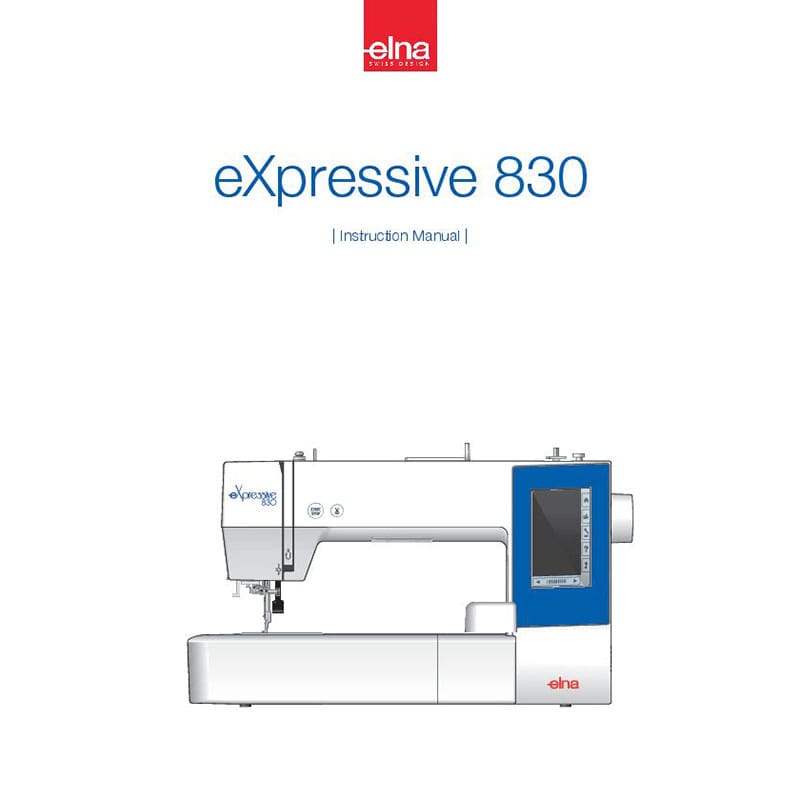 Instruction Manual - Elna eXpressive 830 Front-Page