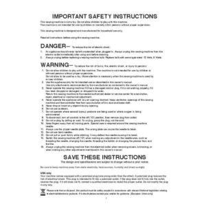 Instruction Manual - Elna 8300 Front-Page
