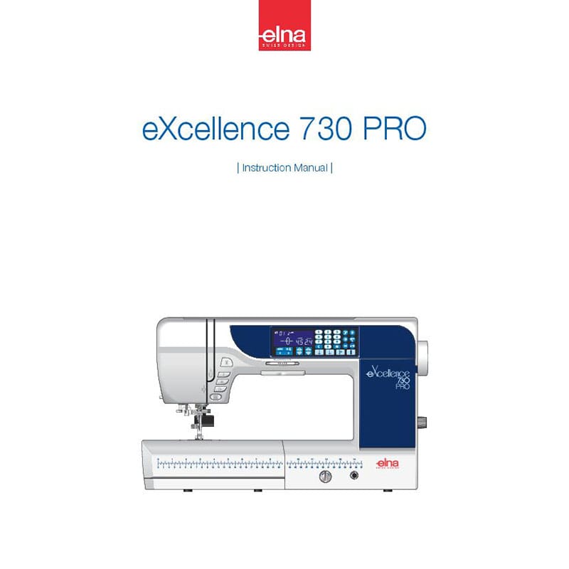 Instruction Manual - Elna eXcellence 730 PRO Front-Page