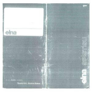 Instruction Manual - Elna SP_ST_SU (Swiss) Front-Page